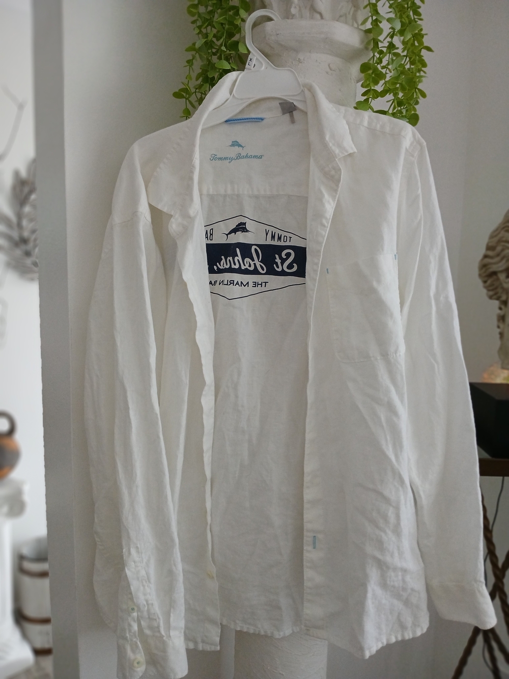 Tommy Bahama White Linen Lightweight Shirt